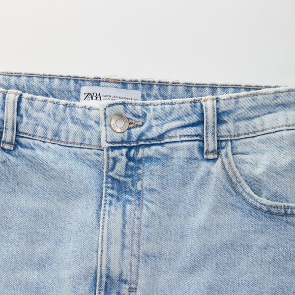 ZARA Light Wash Denim Midi Skirt with Front Slit 💙👖 - Picture 5 of 5